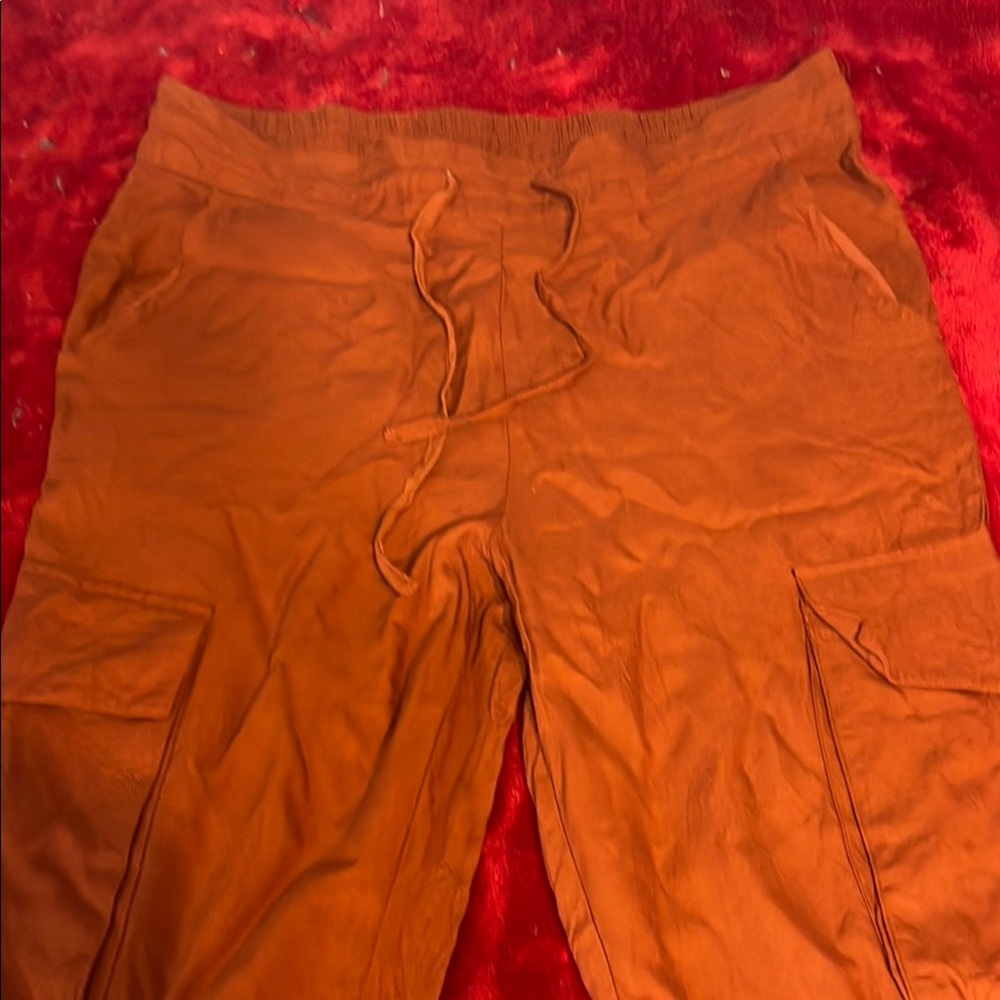 Women’s Orange Cargo Pants - Picture 2 of 4